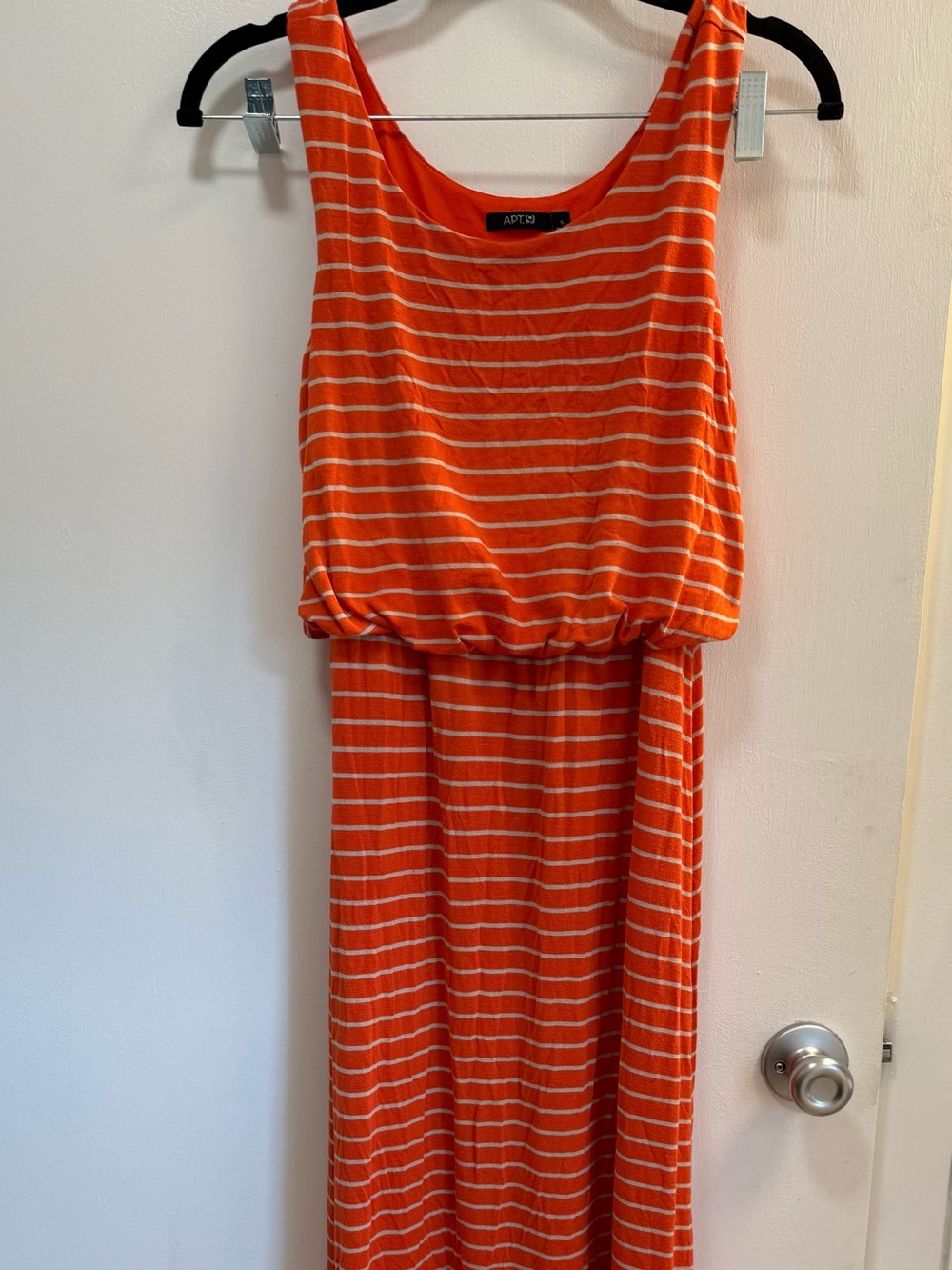 Apt. 9 Orange and White Striped Knit Top